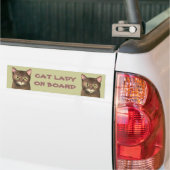 Katze Lady an Bord Autoaufkleber (Auf Lkw)