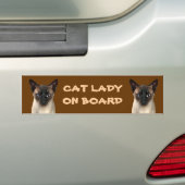 Katze Lady an Bord Autoaufkleber (Auf Auto)