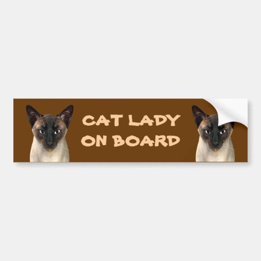 Katze Lady an Bord Autoaufkleber (Vorne)