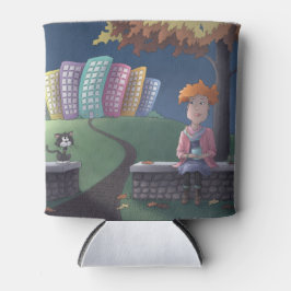 Katze Lady im Park Can Cooler Dosenkühler