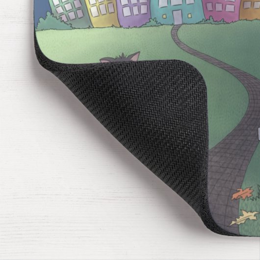 Katze Lady im Park Maus Pad Mousepad (Ecke)