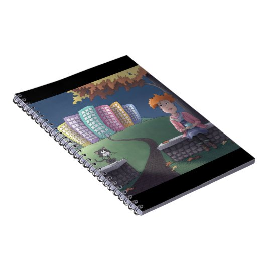 Katze Lady im ParkNotebook Notizblock (Rechte Seite)