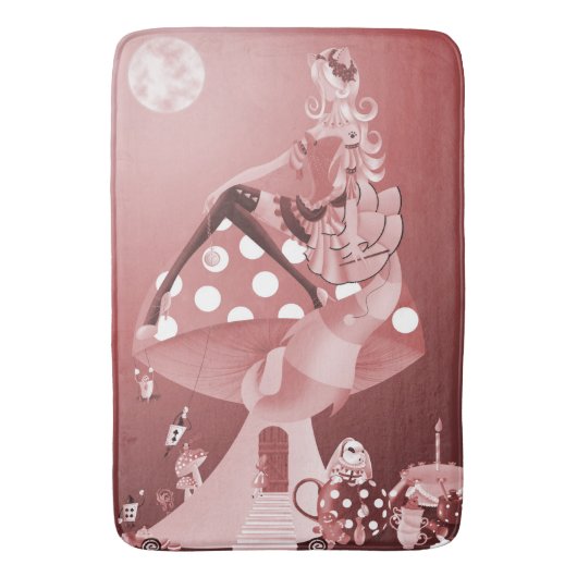 Katze Lady in Moonlight Bath Mat Badematte (Vorderseite Vertikal)