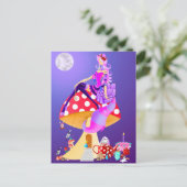 Katze Lady in Moonlight Postkarte (Stehend Vorderseite)