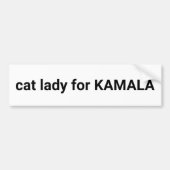 Katze Lady Kamala minimalistischer Text komisch we Autoaufkleber (Vorne)