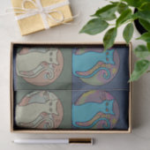 Katze Lady Multi Cats Sitting Thunder_Cove Seidenpapier (Geschenk)