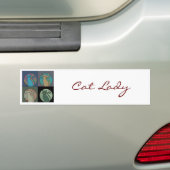 Katze Lady Multi Cats Sitzen Thunder_Cove Autoaufkleber (Auf Auto)