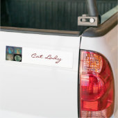 Katze Lady Multi Cats Sitzen Thunder_Cove Autoaufkleber (Auf Lkw)