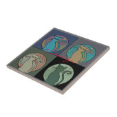 Katze Lady Multi Cats Sitzen Thunder_Cove Fliese (Seite)