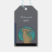 Katze Lady Multi Cats Sitzen Thunder_Cove Geschenkanhänger (Rückseite)