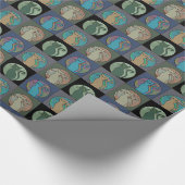 Katze Lady Multi Cats Sitzen Thunder_Cove Geschenkpapier (Ecke)