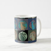 Katze Lady Multi Cats Sitzen Thunder_Cove Kaffeetasse (VorderseiteRechts)