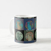 Katze Lady Multi Cats Sitzen Thunder_Cove Kaffeetasse (Vorderseite Links)