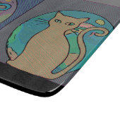 Katze Lady Multi Cats Sitzen Thunder_Cove Schneidebrett (Ecke)