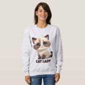 Katze Lady - Sweatshirt (Vorne ganz)