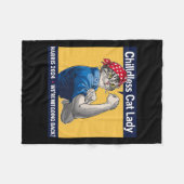 Katze Lady Wir gehen nicht zurück Kamala Harris 20 Fleecedecke (Vorderseite (Horizontal))