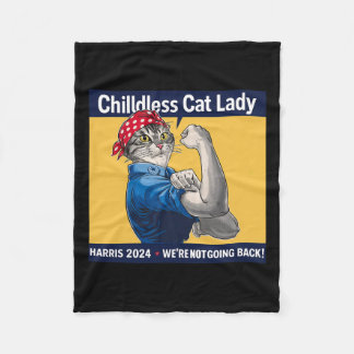 Katze Lady Wir gehen nicht zurück Kamala Harris 20 Fleecedecke