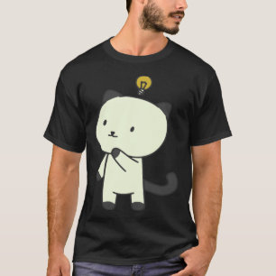 Katze  Lampe Denken T-Shirt