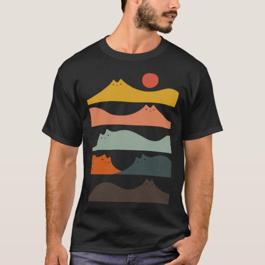 Katze Landschaft 141 T-Shirt (Vorderseite)