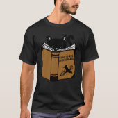 Katze las Buch, wie man ein verspottendes T-Shirt (Vorderseite)