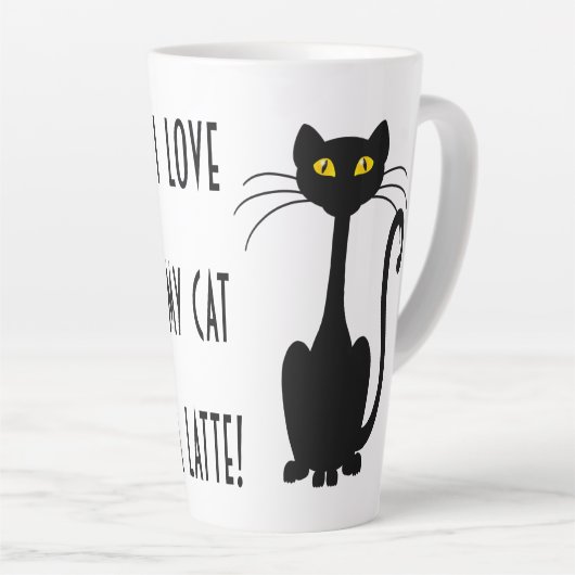 Katze Latte - 17 oz. Tasse (Rechte Ecke)