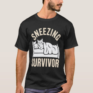 Katze laufende Nase Niesen Überlebender T-Shirt