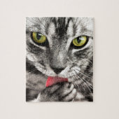 Katze leckt puzzle (Vertikal)
