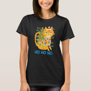 Katze Leichtkette Tannenbaum Katzenbesitzer T-Shirt