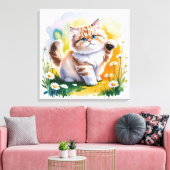 Katze Leinwanddruck (Insitu (Wohnzimmer))