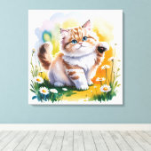 Katze Leinwanddruck (Insitu (Holzboden))