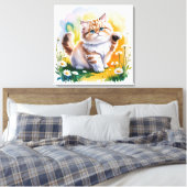 Katze Leinwanddruck (Insitu (Schlafzimmer))