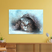 Katze Leinwanddruck (Insitu (Wohnzimmer))