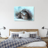 Katze Leinwanddruck (Insitu (Schlafzimmer))