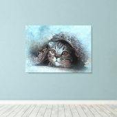 Katze Leinwanddruck (Insitu (Holzboden))