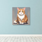 Katze Leinwanddruck (Insitu (Holzboden))