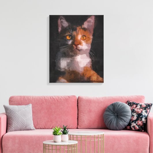 Katze Leinwanddruck (Insitu (Wohnzimmer))