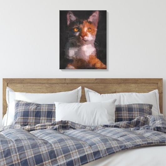 Katze Leinwanddruck (Insitu (Schlafzimmer))