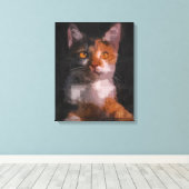 Katze Leinwanddruck (Insitu (Holzboden))