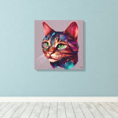 Katze Leinwanddruck (Insitu (Holzboden))