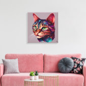 Katze Leinwanddruck (Insitu (Wohnzimmer))
