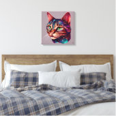 Katze Leinwanddruck (Insitu (Schlafzimmer))