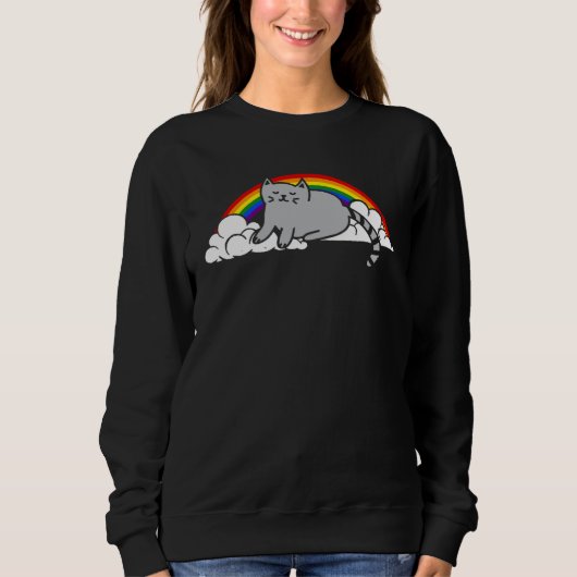 Katze Lgbt Sweatshirt (Vorderseite)
