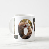 Katze Liebe I Fotos ausschneiden 1 Kaffeetasse (Vorderseite Links)