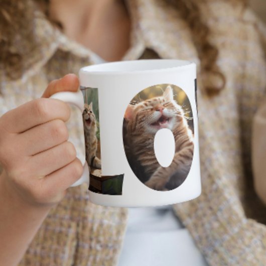 Katze Liebe I Fotos ausschneiden 1 Kaffeetasse