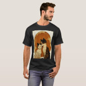 Katze Liebe Mond T-Shirt (Vorne ganz)