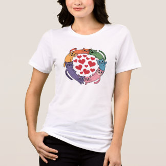 Katze Liebe Tri-Blend Shirt