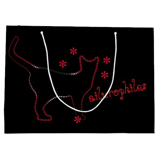 Katze Liebhaber ailurophiles Geschenktasche Große Geschenktüte (Rückseite)