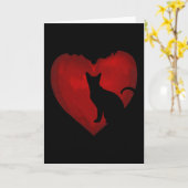 Katze Liebhaber Herzen Valentinstag Geschenke für Karte (Gelbe Blume)