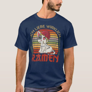 Katze-Liebhaber japanisches Futter Ramen T - Shirt