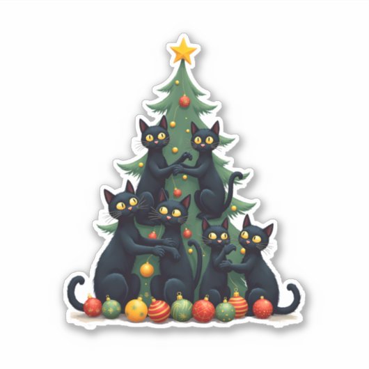 Katze Liebhaber Niedlicher und sonniger Urlaub Bau Aufkleber (Vorderseite)